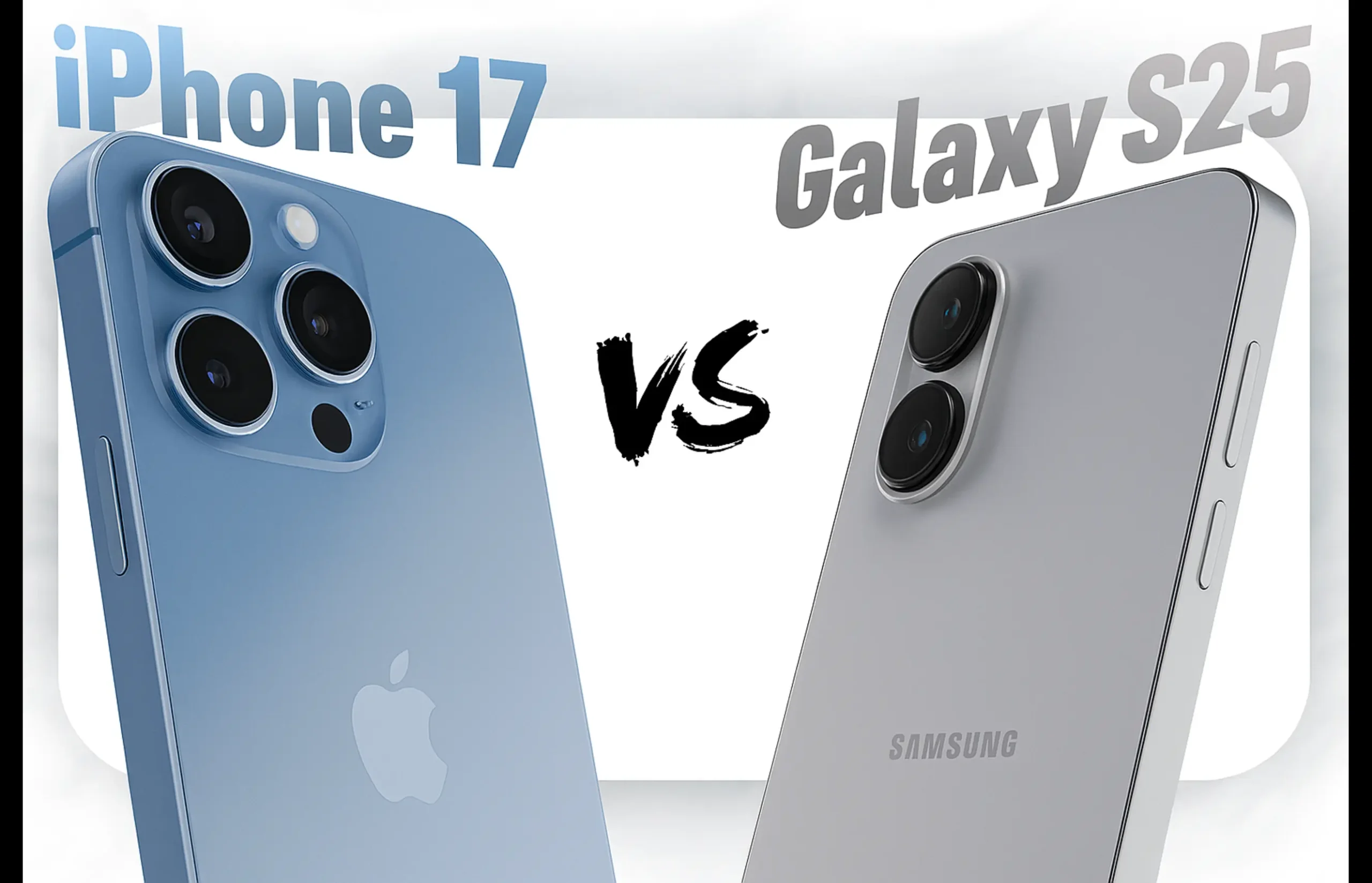 Side-by-side image comparison of iPhone 17 Pro Max and iPhone 16 Pro Max showcasing rear camera designs and build quality.